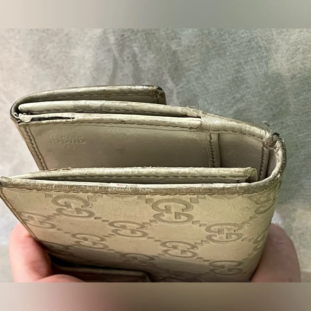 AUTHENTIC VINTAGE GUCCI GUCCISSIMA LEATHER BI-FOLD LONG WALLET - GG MONOGRAM - Picture 4 of 15